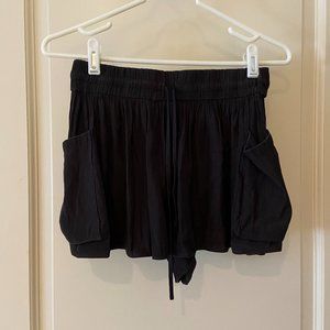 Ramy Brook Black Silk Shorts